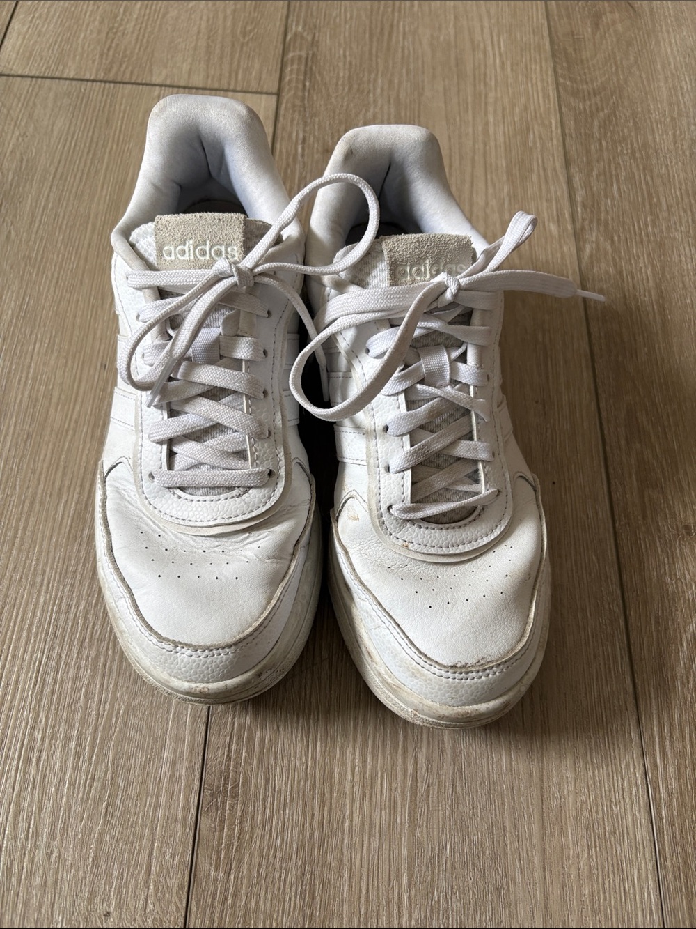 Adidas White Leather Sneakers